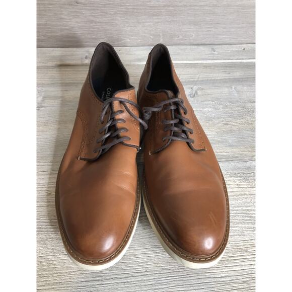 Cole Haan Shoes Mens 13 British Tan Leather Shoe flexgrand 360 C34125 Grand 360